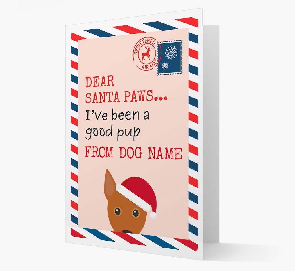 'Dear Santa' Card with your {breedFullName} Christmas Icon