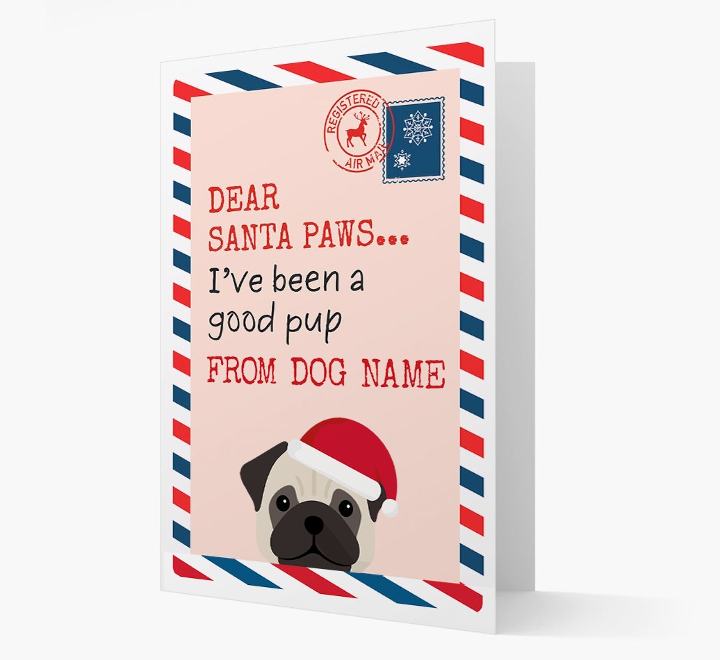 'Dear Santa' Card with your {breedFullName} Christmas Icon