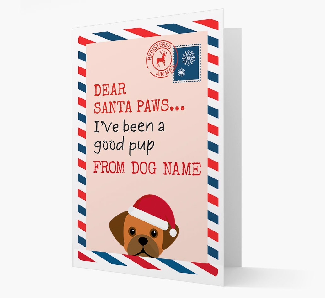 'Dear Santa' Card with your {breedFullName} Christmas Icon