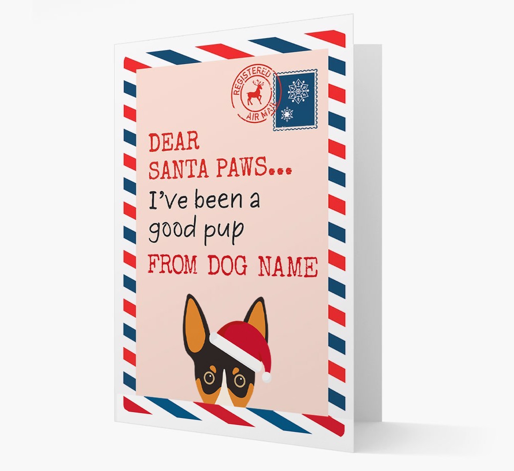 'Dear Santa' Card with your {breedFullName} Christmas Icon