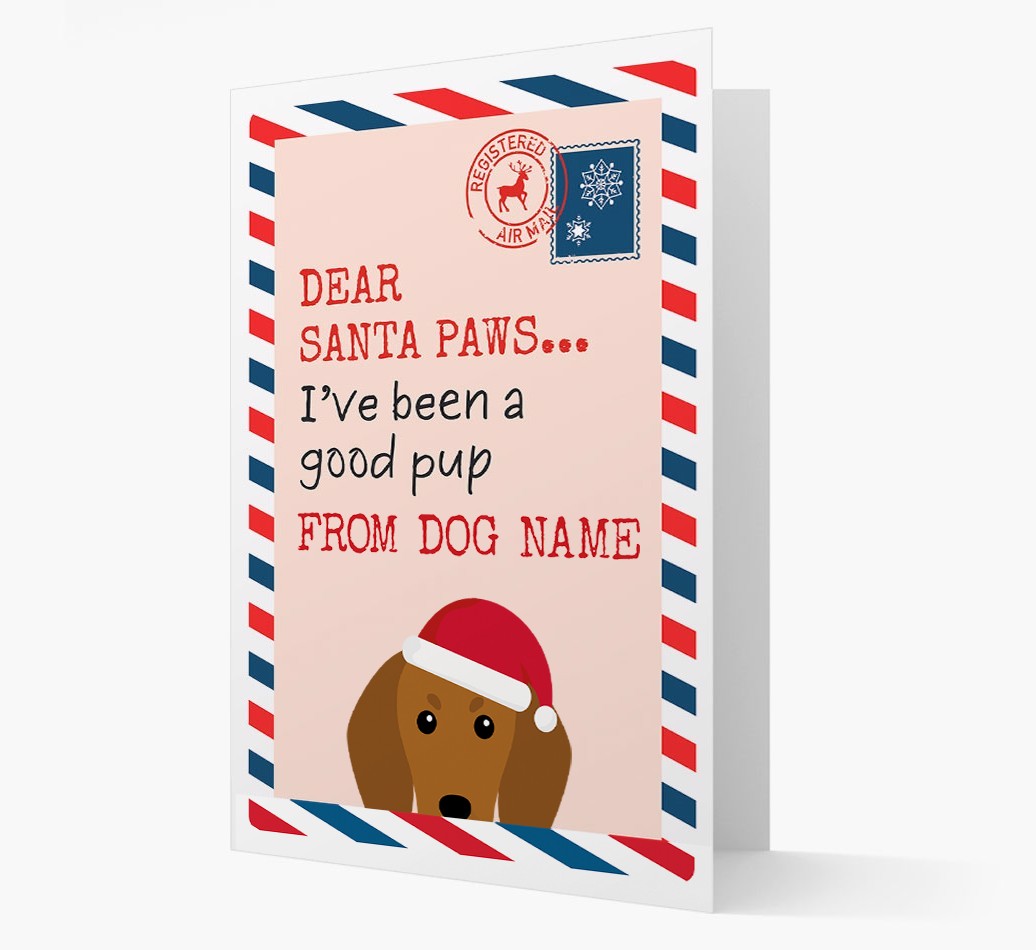 'Dear Santa' Card with your {breedFullName} Christmas Icon