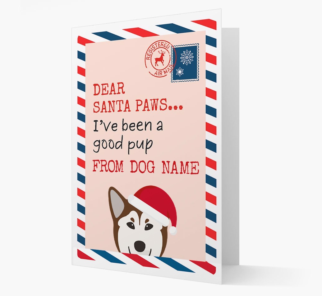 'Dear Santa' Card with your {breedFullName} Christmas Icon
