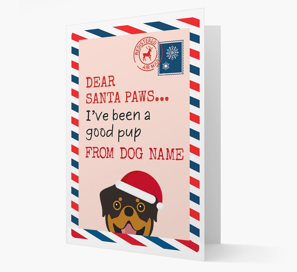 'Dear Santa' Card with your {breedFullName} Christmas Icon