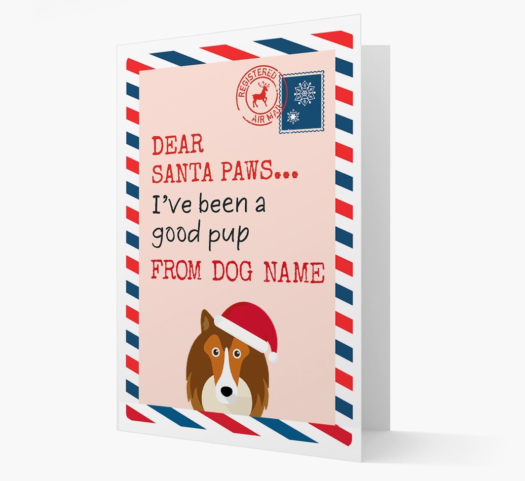 'Dear Santa' Card with your {breedFullName} Christmas Icon
