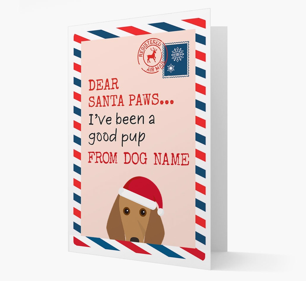 'Dear Santa' Card with your {breedFullName} Christmas Icon