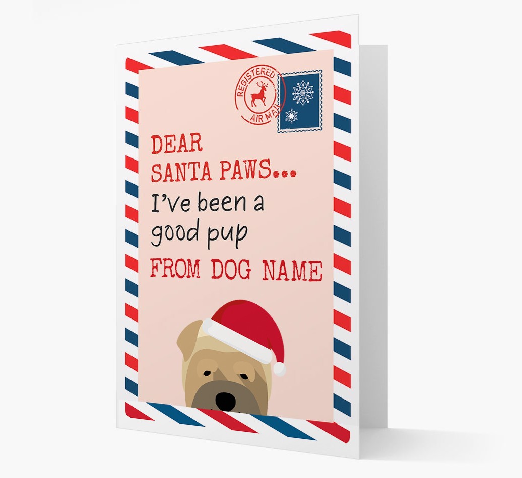 'Dear Santa' Card with your {breedFullName} Christmas Icon