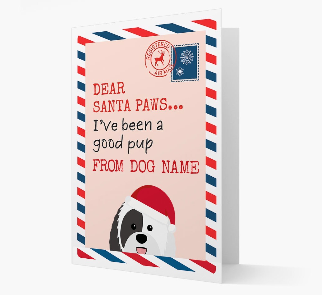 'Dear Santa' Card with your {breedFullName} Christmas Icon