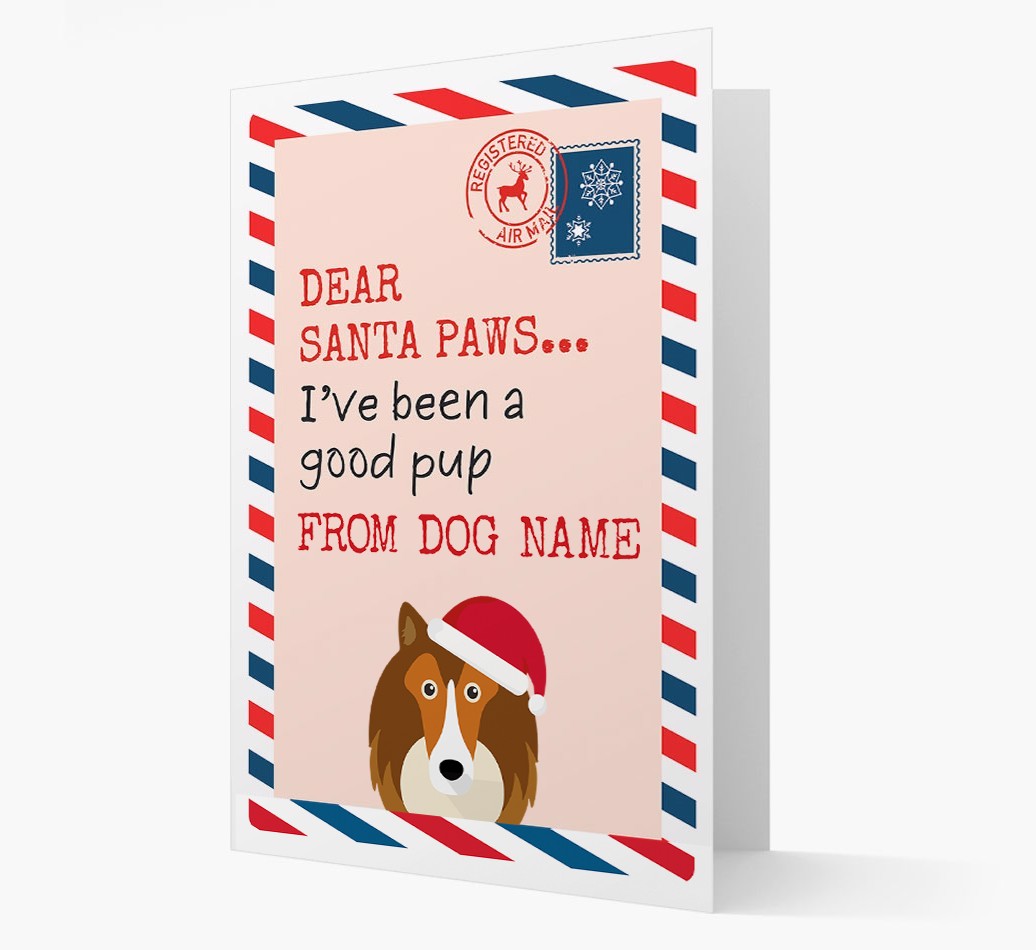 'Dear Santa' Card with your {breedFullName} Christmas Icon