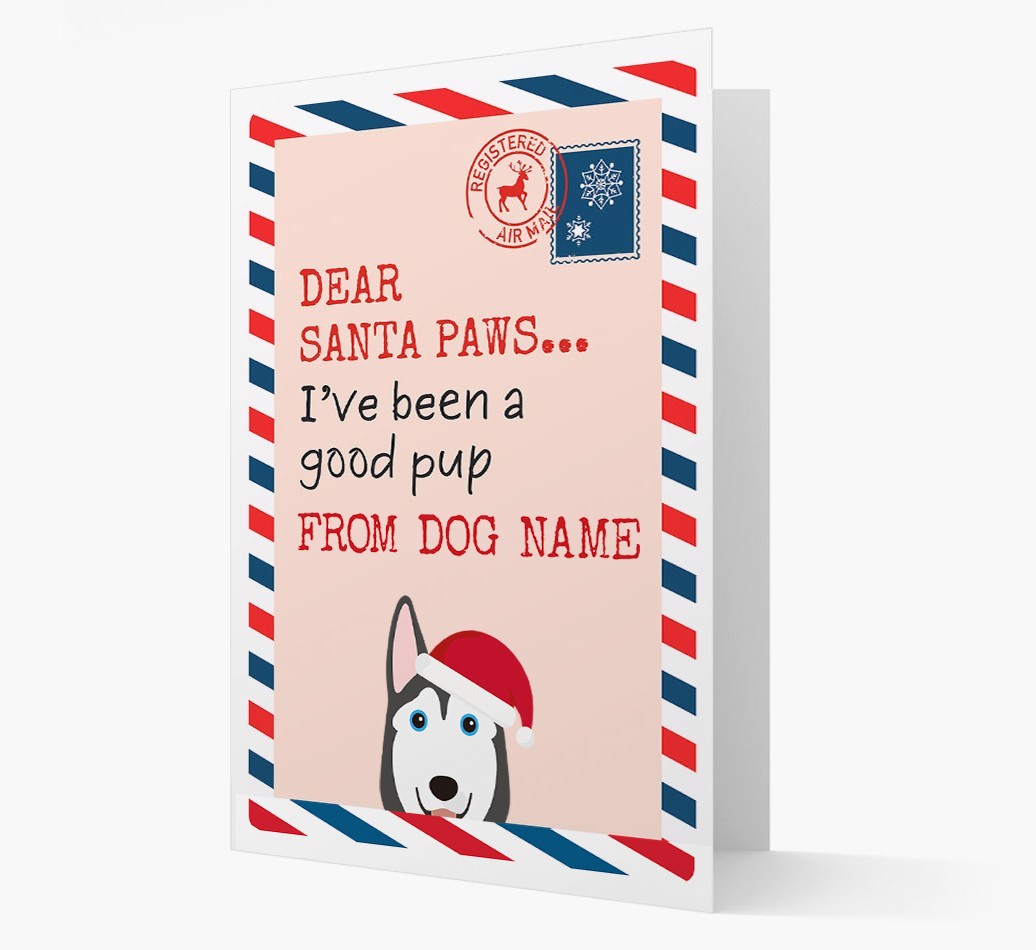 'Dear Santa' Card with your {breedFullName} Christmas Icon