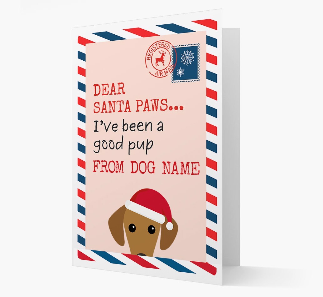 'Dear Santa' Card with your {breedFullName} Christmas Icon