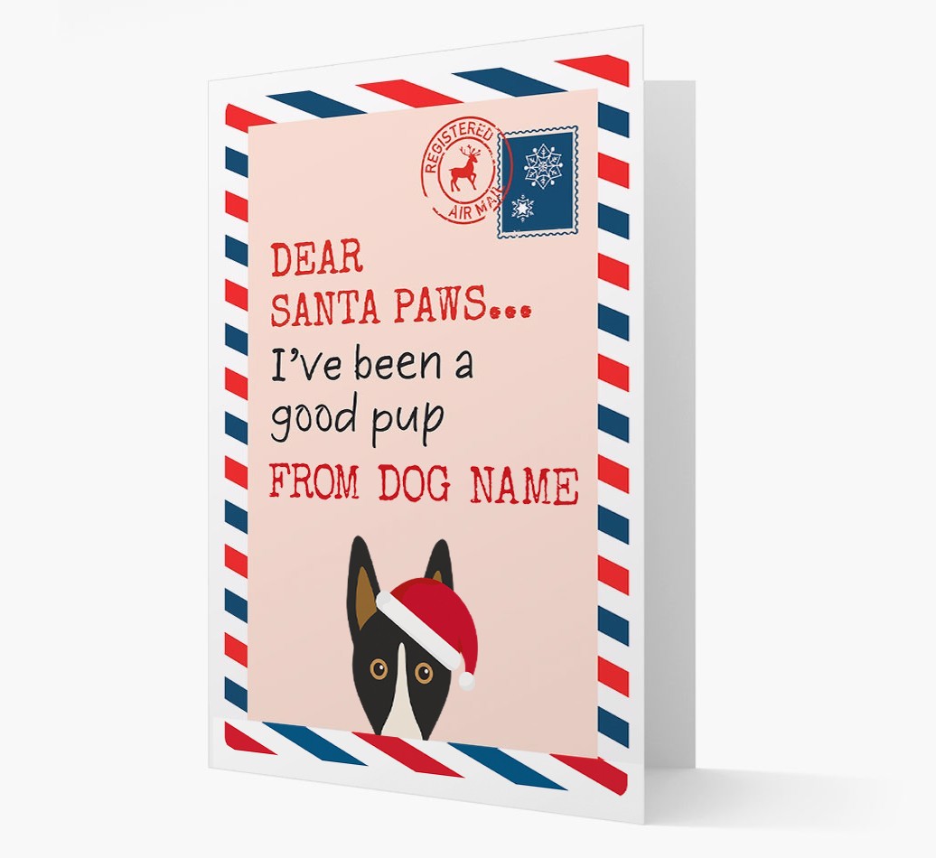 'Dear Santa' Card with your {breedFullName} Christmas Icon