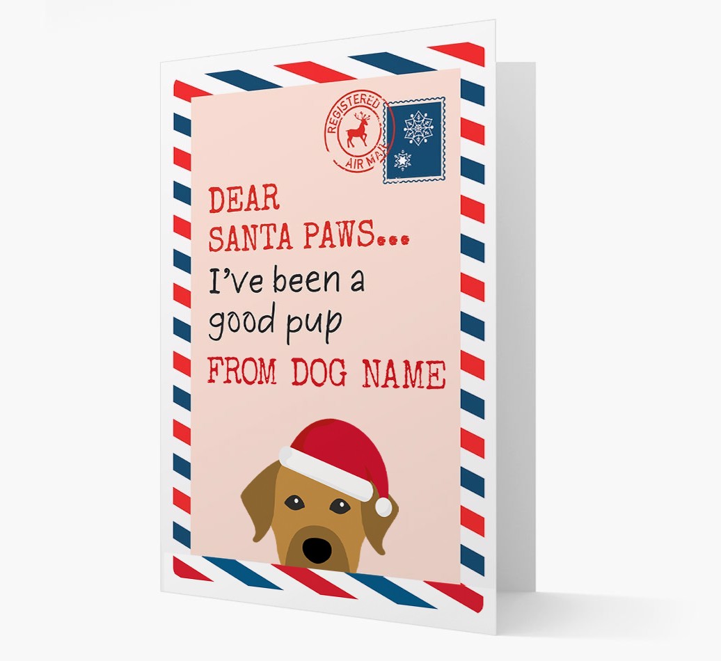 'Dear Santa' Card with your {breedFullName} Christmas Icon