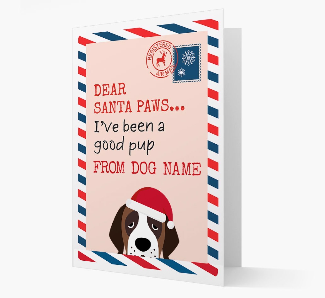 'Dear Santa' Card with your {breedFullName} Christmas Icon