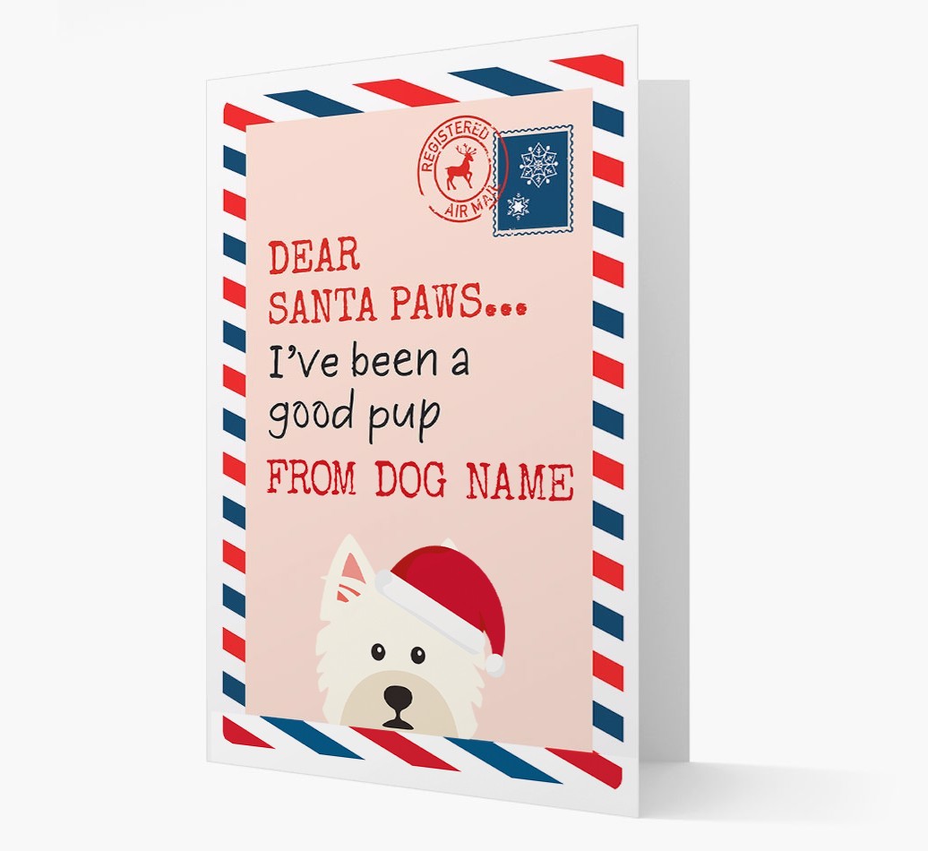 'Dear Santa' Card with your {breedFullName} Christmas Icon