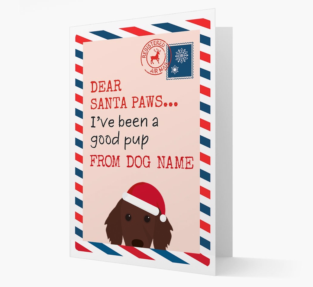 'Dear Santa' Card with your {breedFullName} Christmas Icon