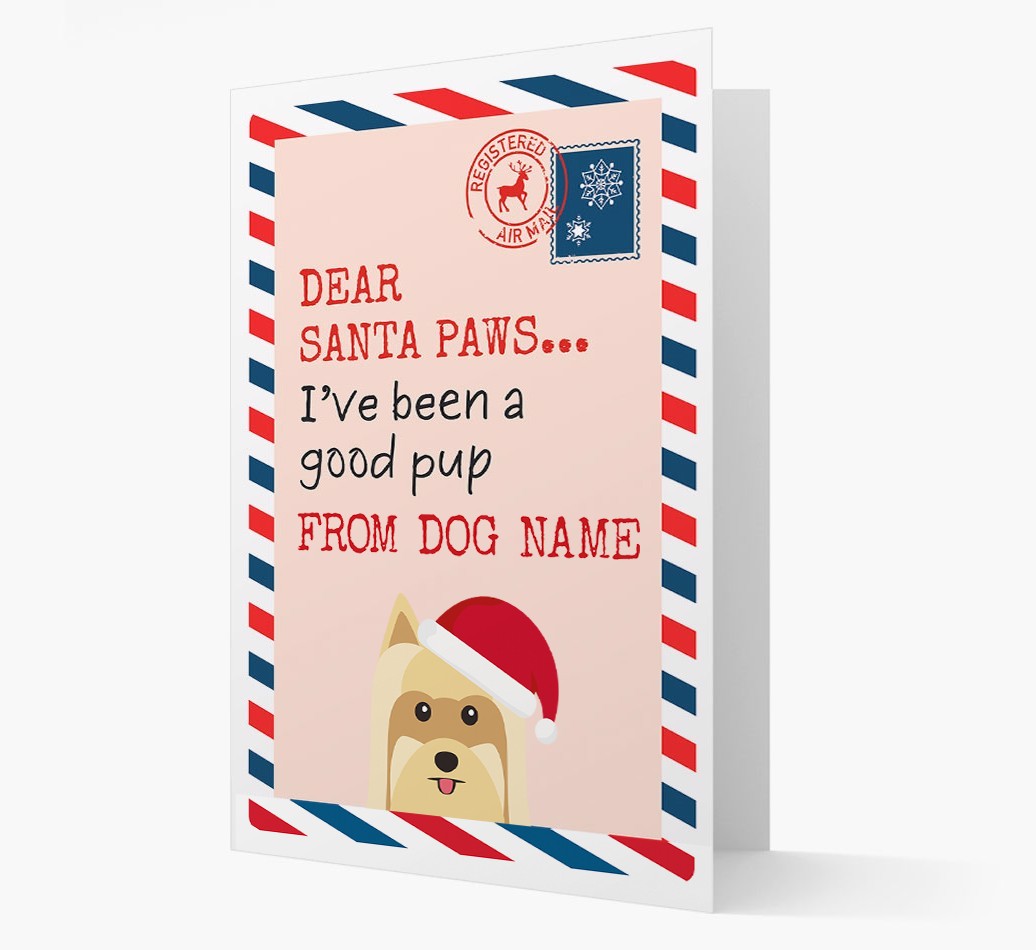 'Dear Santa' Card with your {breedFullName} Christmas Icon