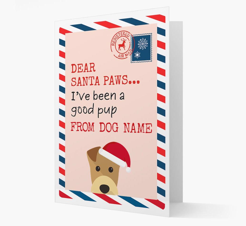 'Dear Santa' Card with your {breedFullName} Christmas Icon