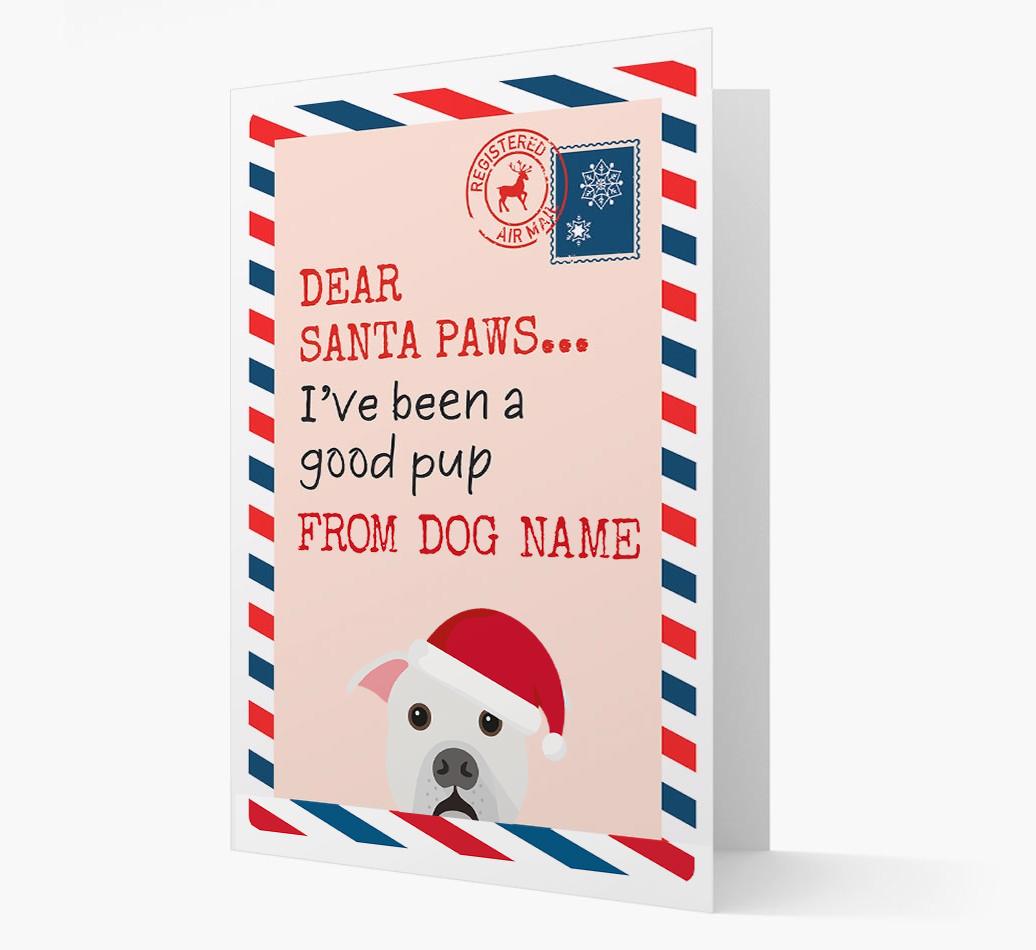 'Dear Santa' Card with your {breedFullName} Christmas Icon