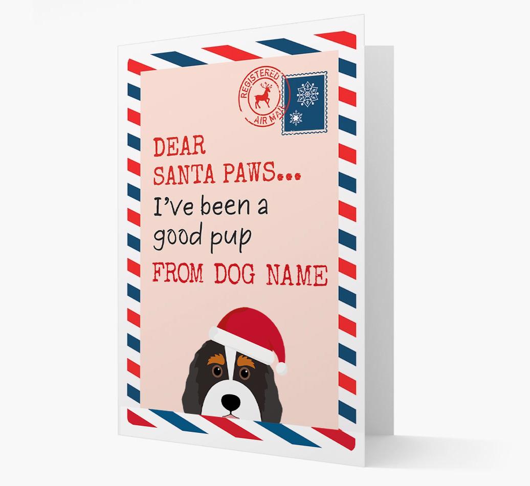 'Dear Santa' Card with your {breedFullName} Christmas Icon