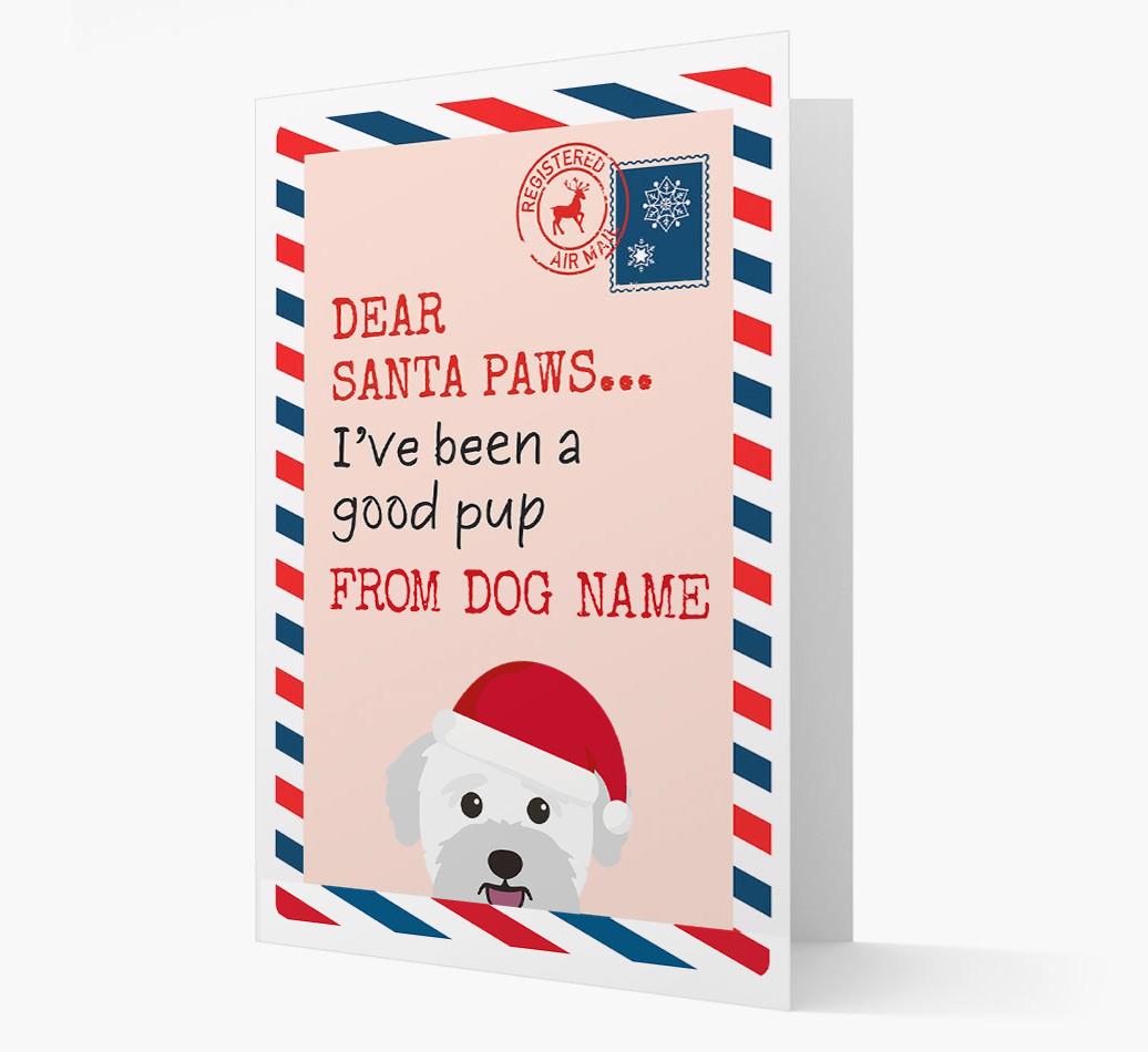 'Dear Santa' Card with your {breedFullName} Christmas Icon