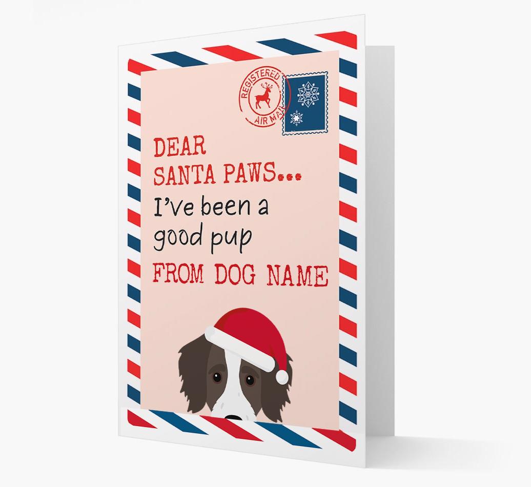 'Dear Santa' Card with your {breedFullName} Christmas Icon