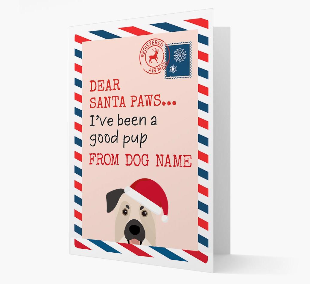 'Dear Santa' Card with your {breedFullName} Christmas Icon