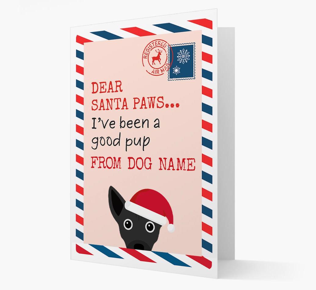 'Dear Santa' Card with your {breedFullName} Christmas Icon