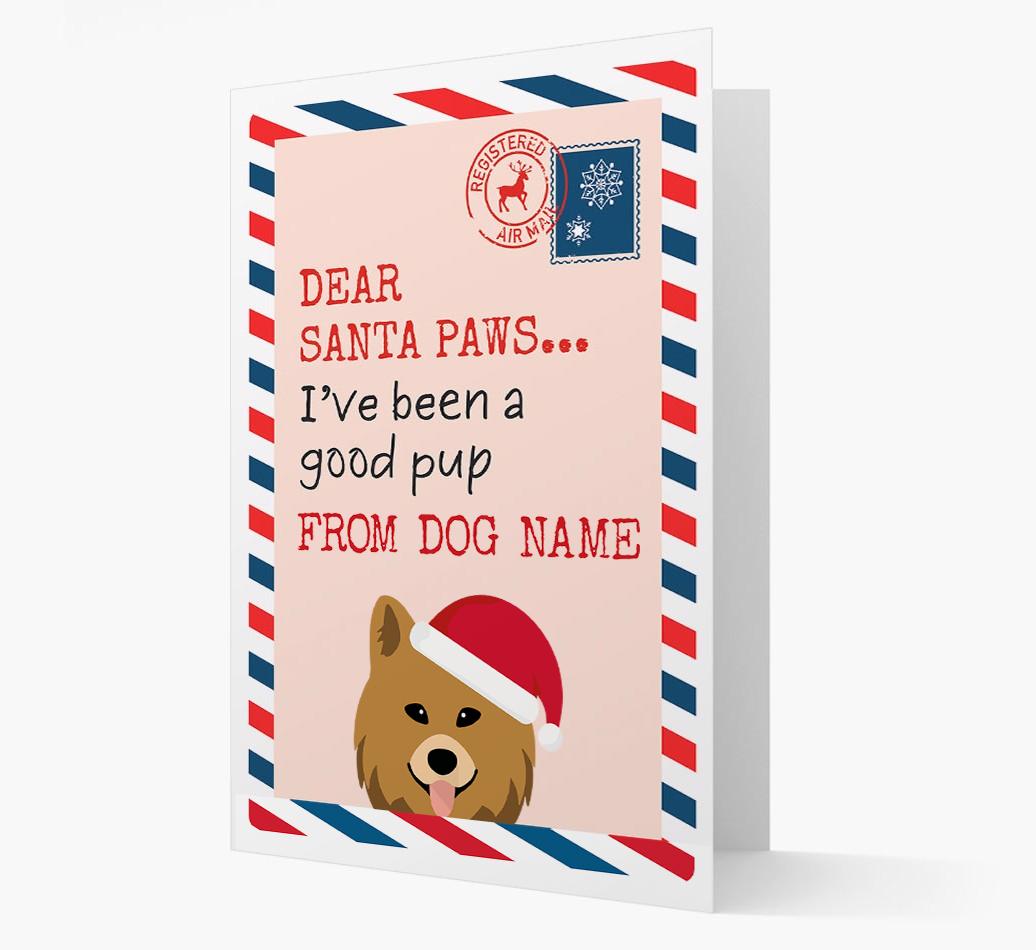 'Dear Santa' Card with your {breedFullName} Christmas Icon