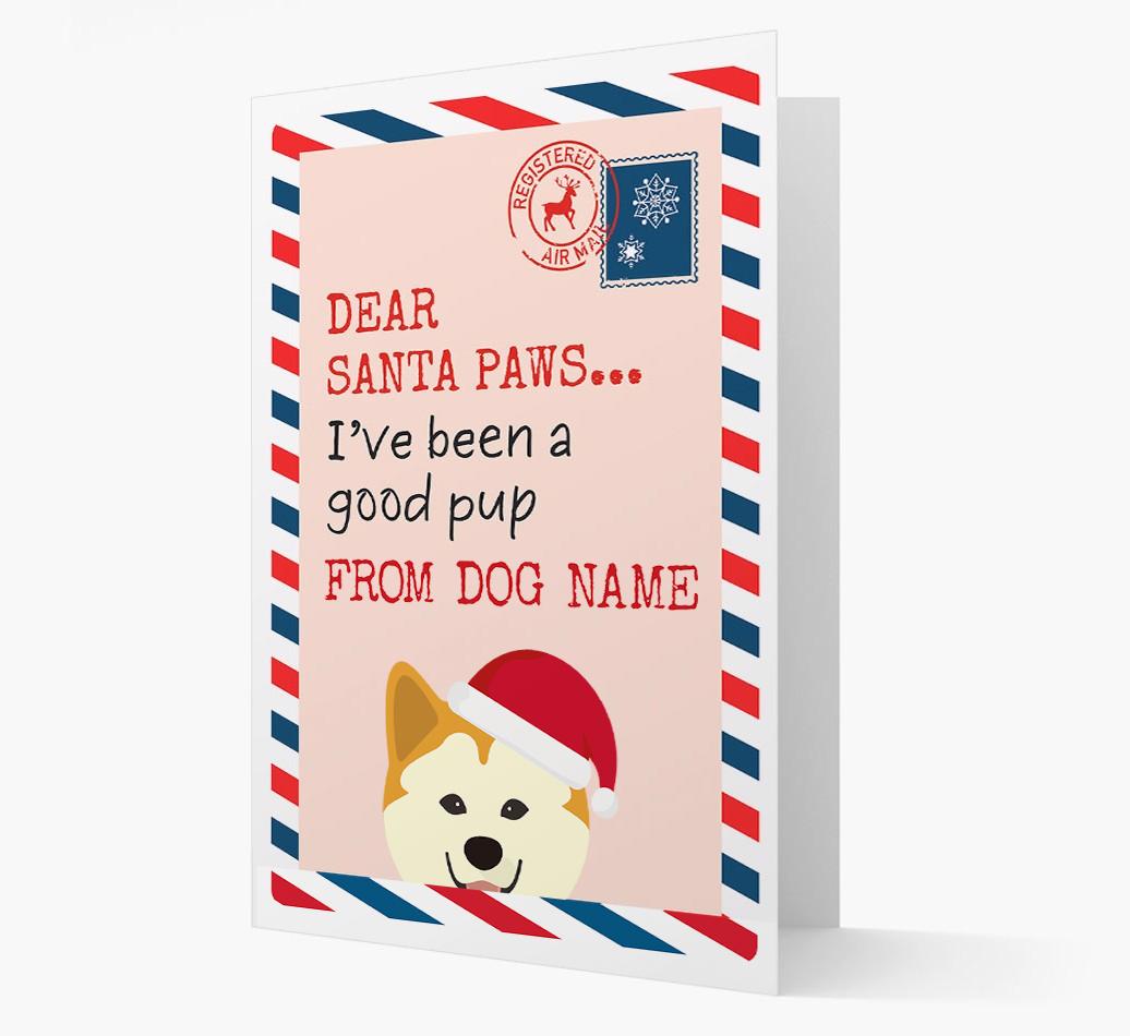 'Dear Santa' Card with your {breedFullName} Christmas Icon