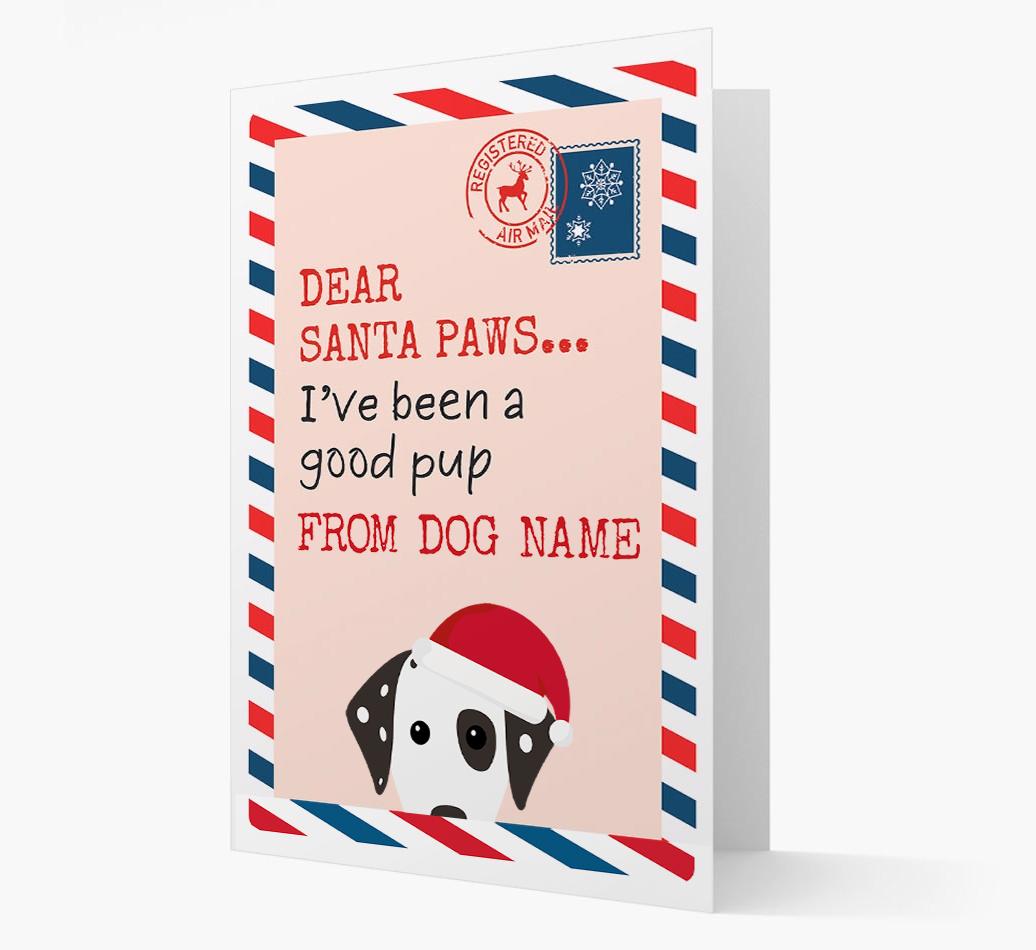 'Dear Santa' Card with your {breedFullName} Christmas Icon
