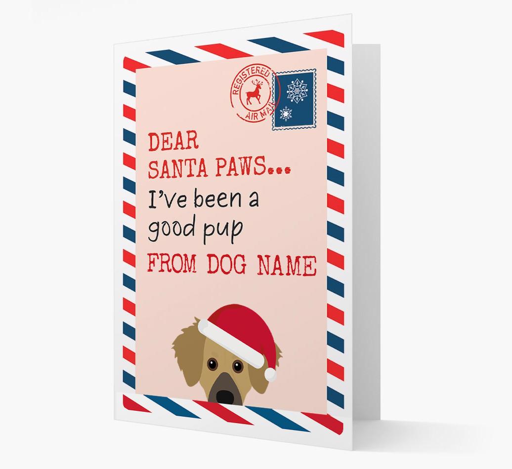 'Dear Santa' Card with your {breedFullName} Christmas Icon