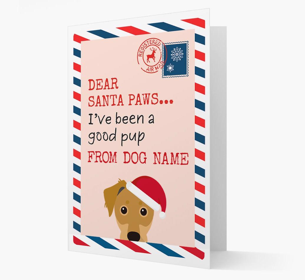 'Dear Santa' Card with your {breedFullName} Christmas Icon
