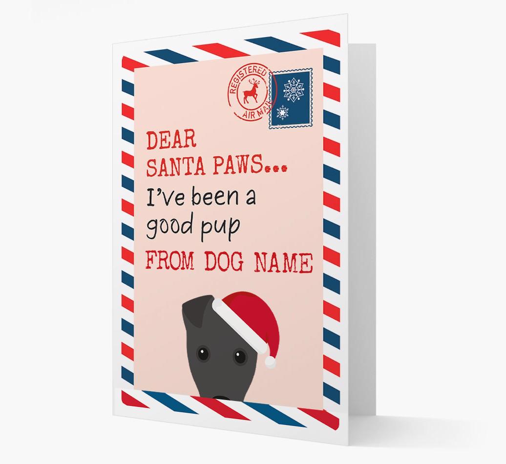 'Dear Santa' Card with your {breedFullName} Christmas Icon
