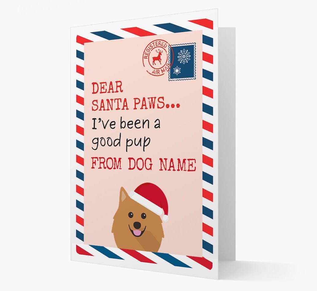 'Dear Santa' Card with your {breedFullName} Christmas Icon