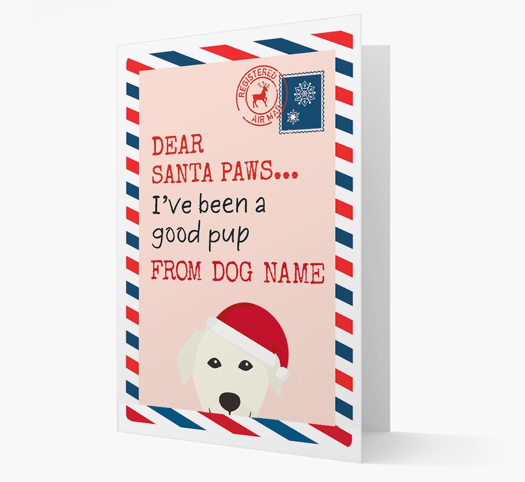 'Dear Santa' Card with your {breedFullName} Christmas Icon