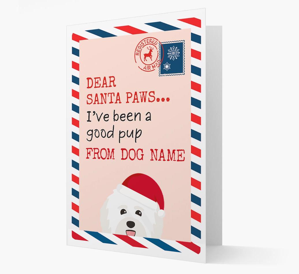 'Dear Santa' Card with your {breedFullName} Christmas Icon