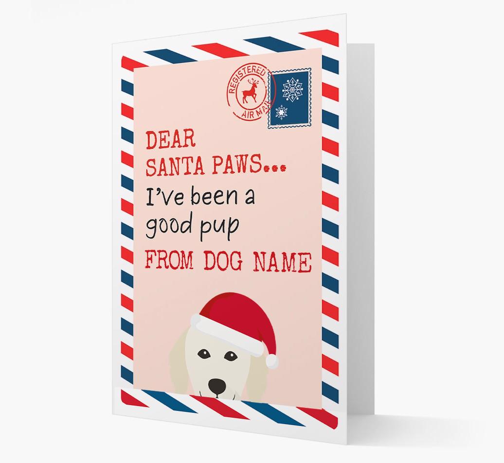 'Dear Santa' Card with your {breedFullName} Christmas Icon