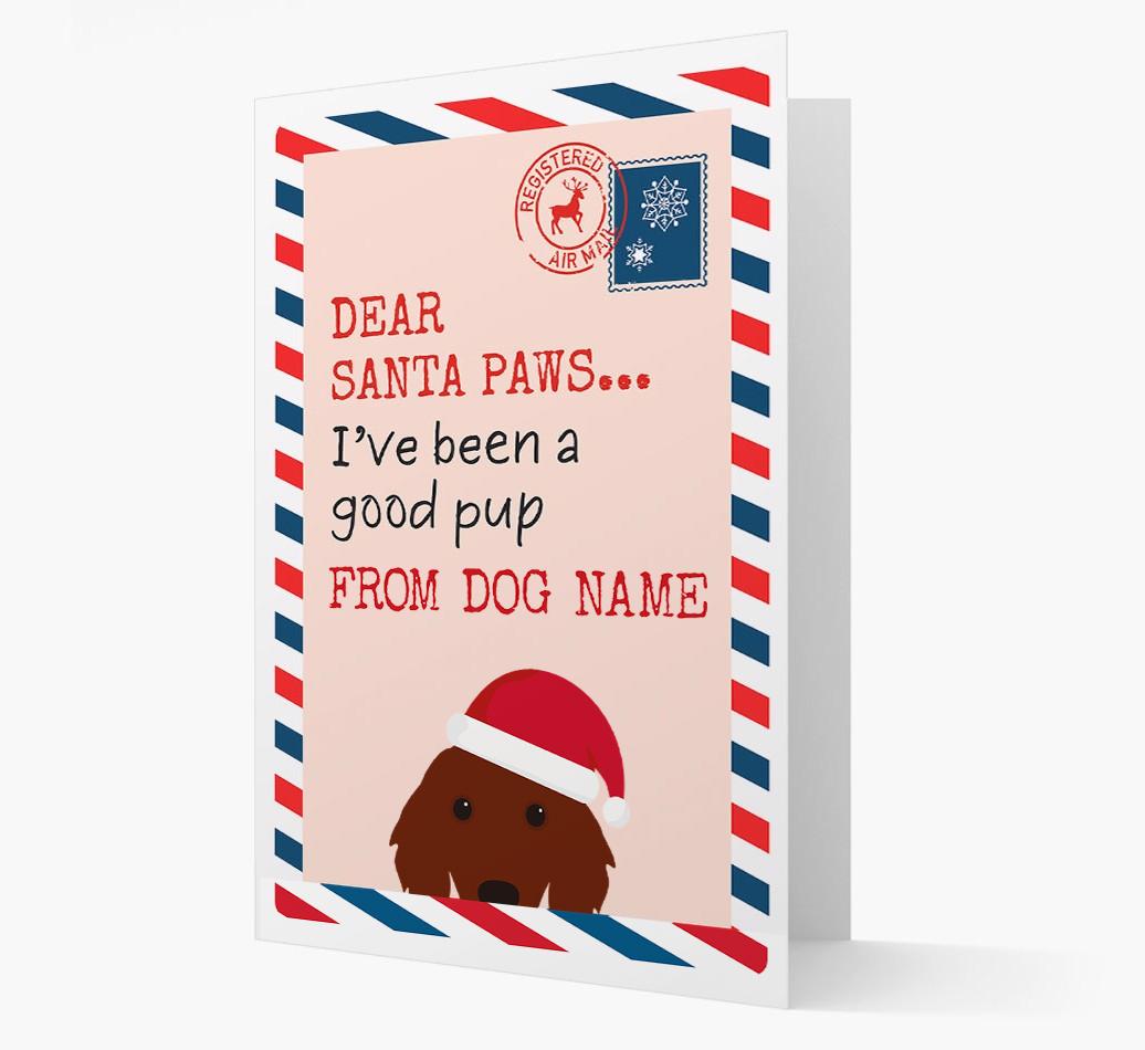 'Dear Santa' Card with your {breedFullName} Christmas Icon