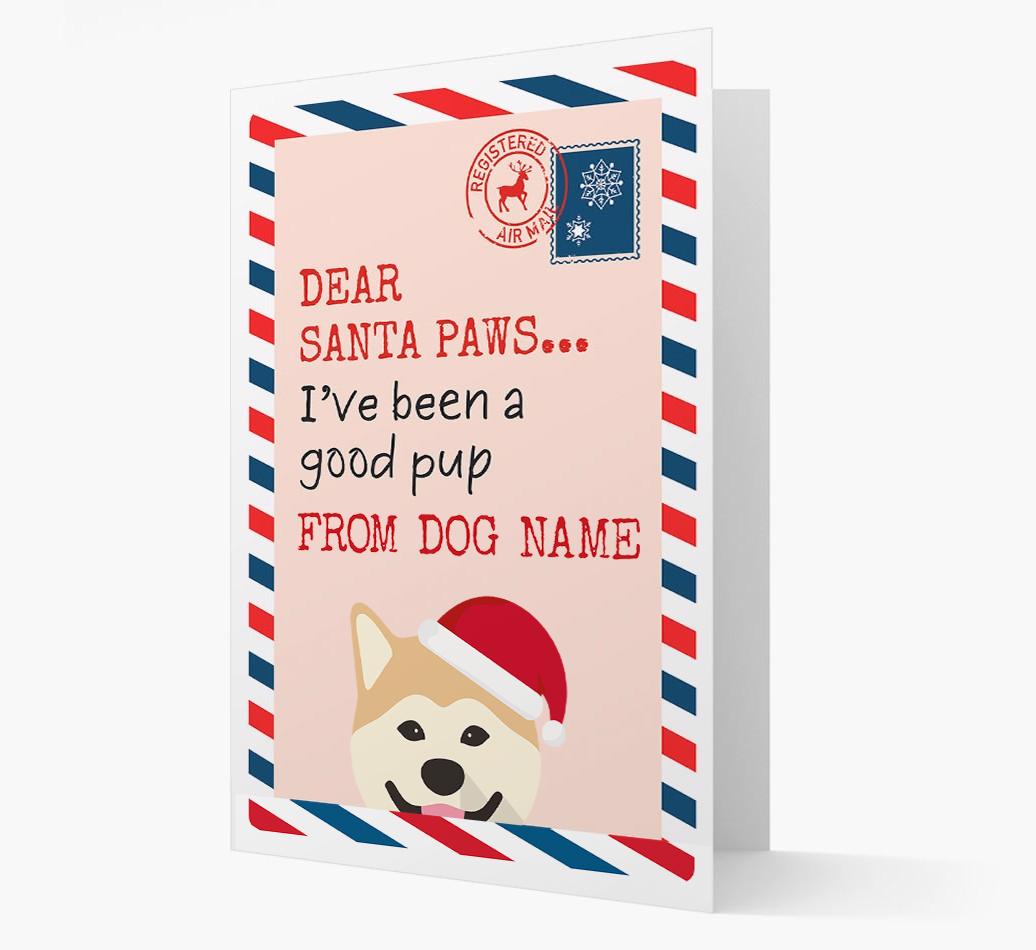 'Dear Santa' Card with your {breedFullName} Christmas Icon