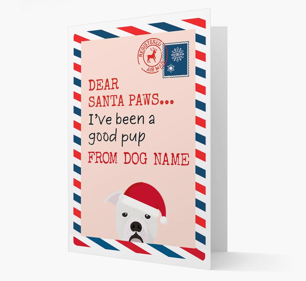 'Dear Santa' Card with your {breedFullName} Christmas Icon