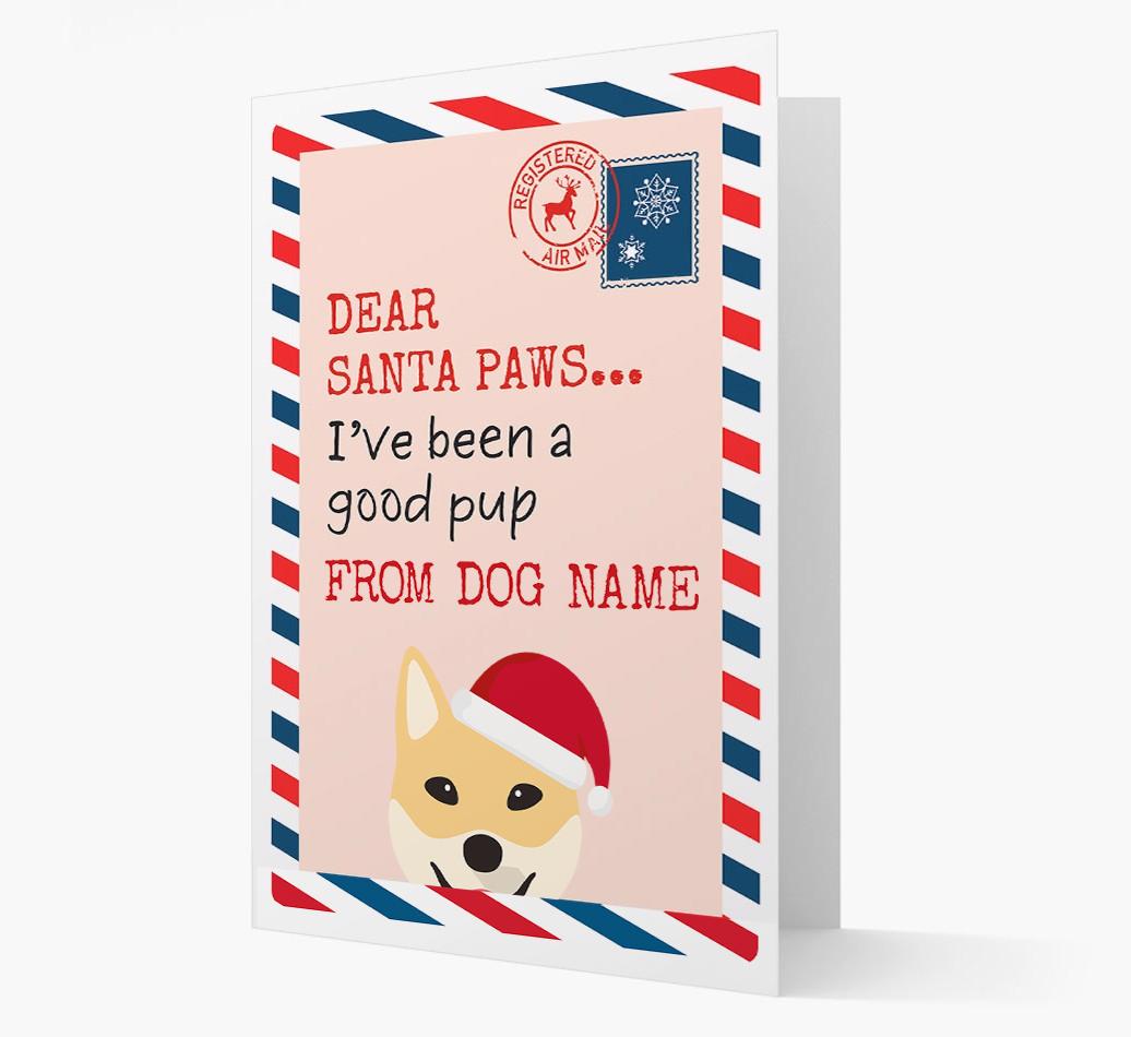 'Dear Santa' Card with your {breedFullName} Christmas Icon
