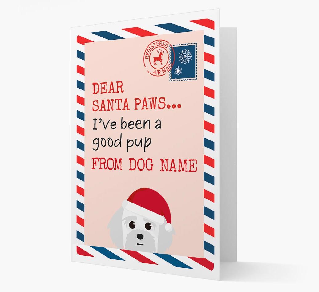 'Dear Santa' Card with your {breedFullName} Christmas Icon