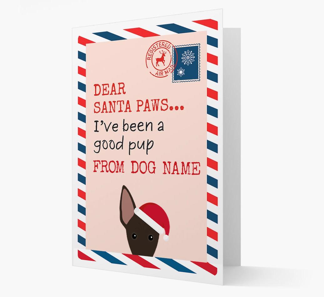 'Dear Santa' Card with your {breedFullName} Christmas Icon
