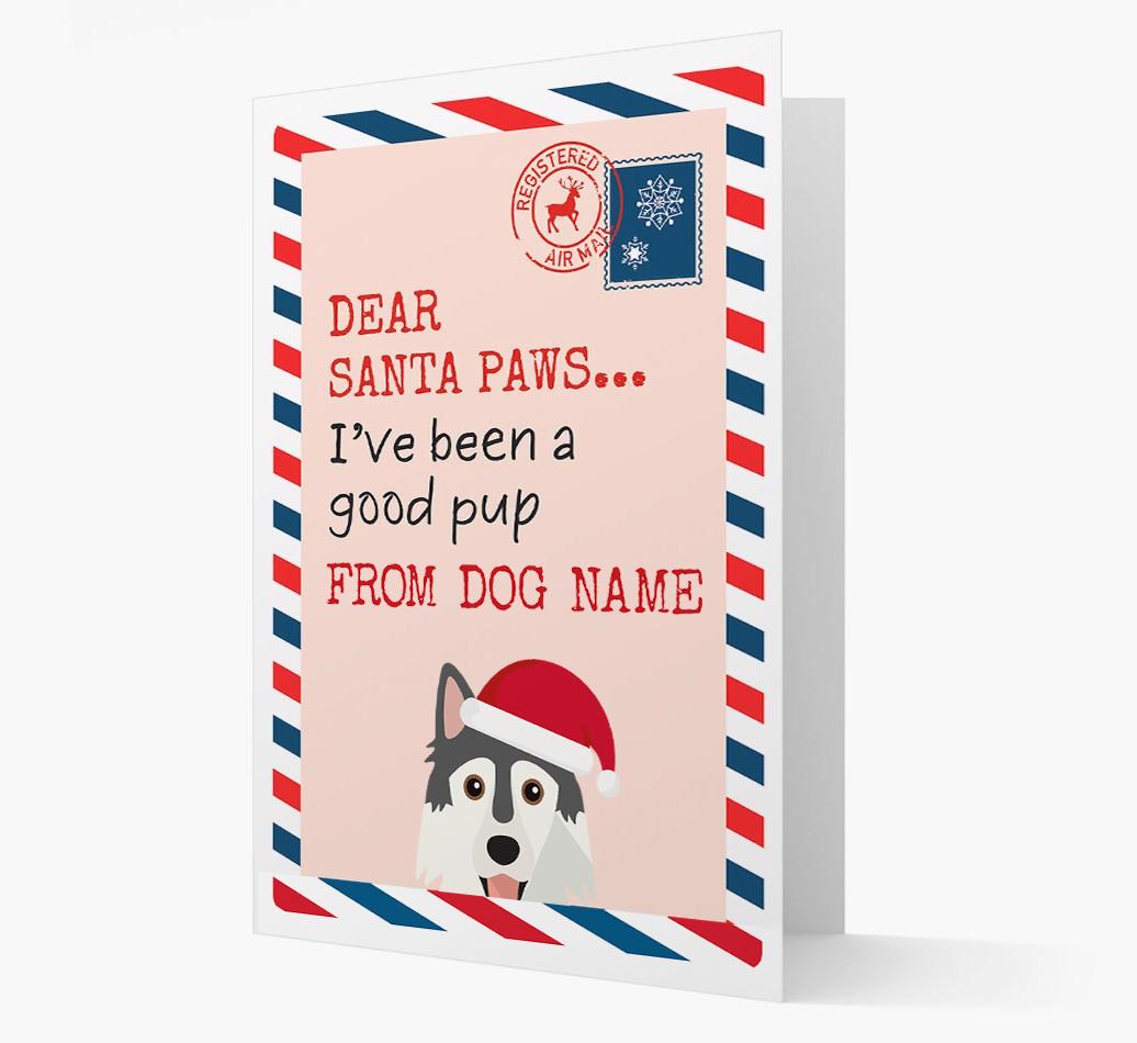 'Dear Santa' Card with your {breedFullName} Christmas Icon