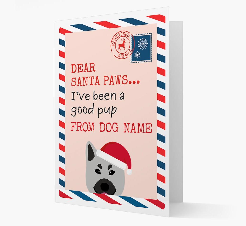 'Dear Santa' Card with your {breedFullName} Christmas Icon