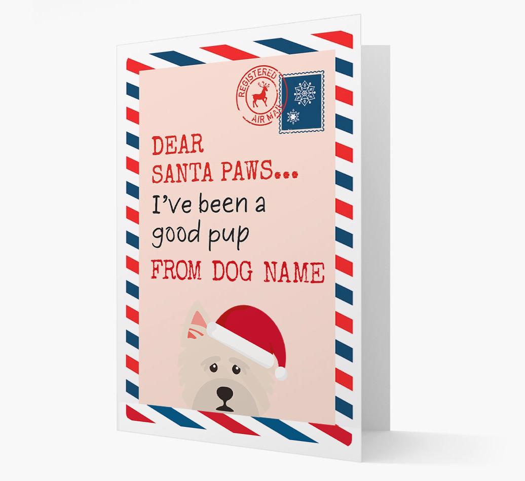'Dear Santa' Card with your {breedFullName} Christmas Icon