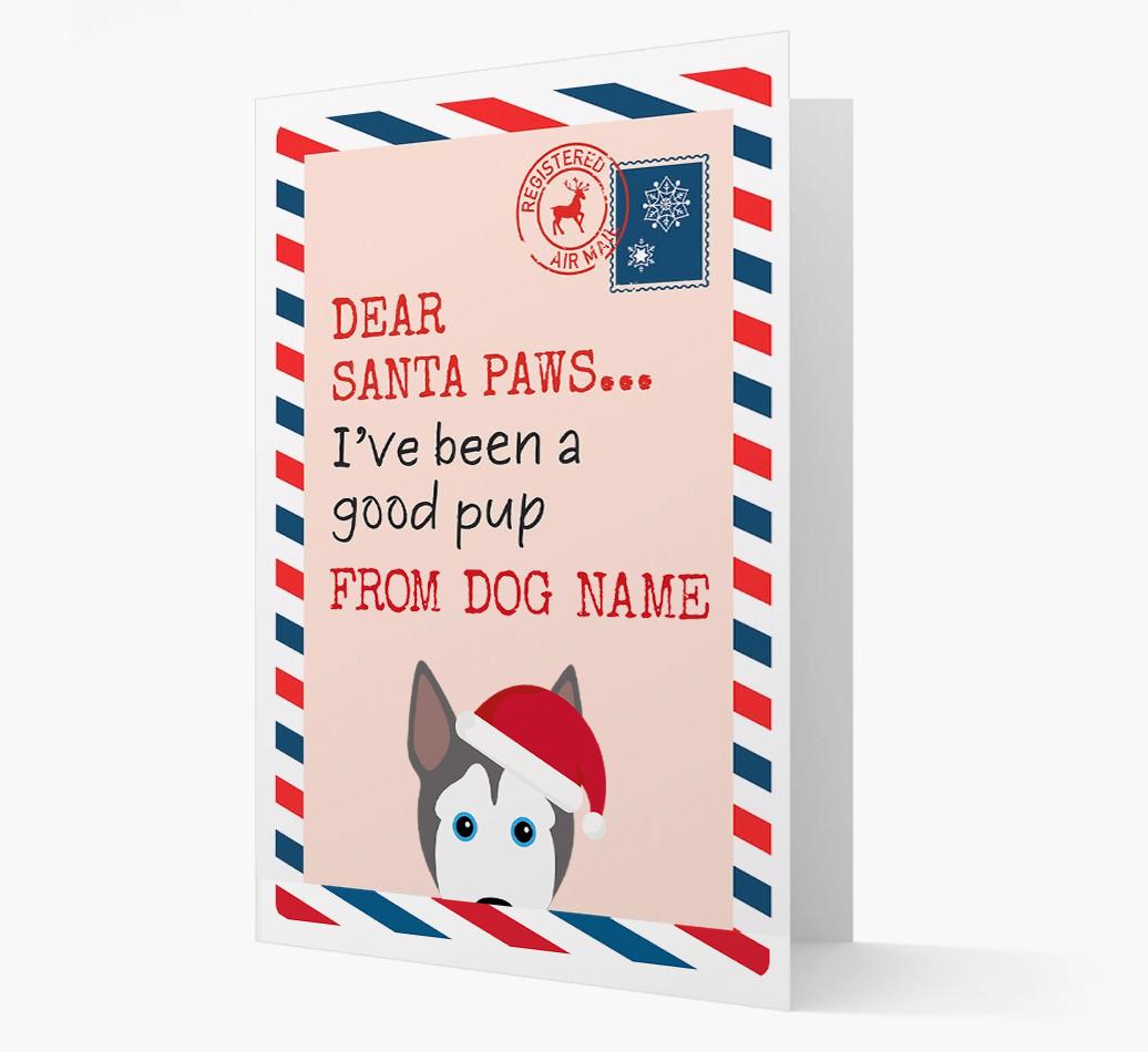 'Dear Santa' Card with your {breedFullName} Christmas Icon