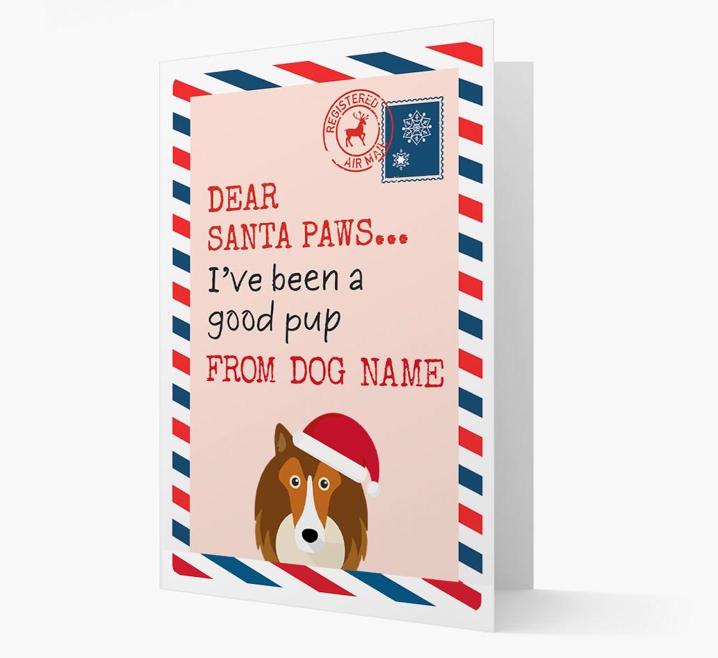 'Dear Santa' Card with your {breedFullName} Christmas Icon