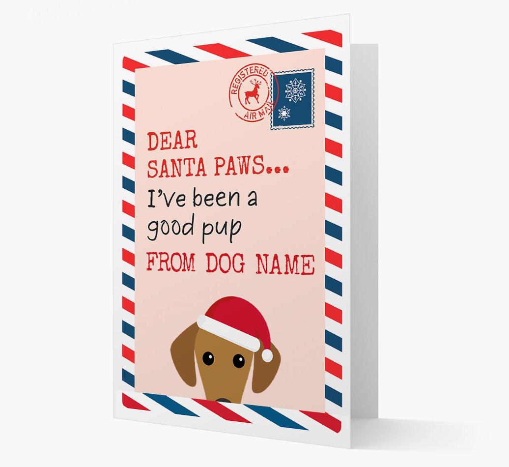 'Dear Santa' Card with your {breedFullName} Christmas Icon