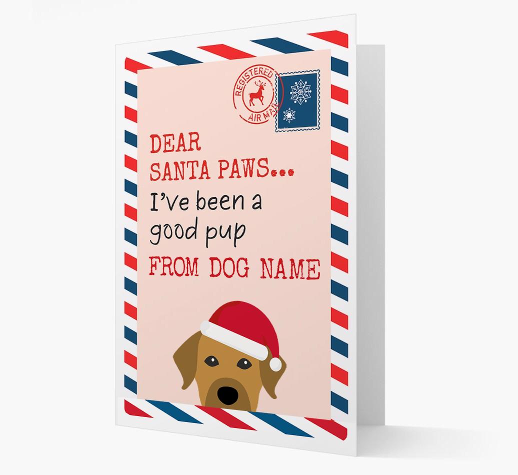'Dear Santa' Card with your {breedFullName} Christmas Icon